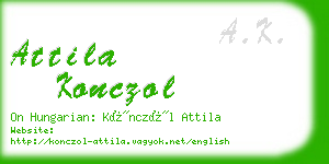 attila konczol business card